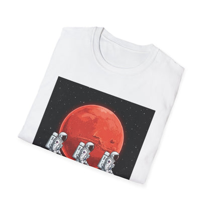 Walking Astronauts Spacemen Planet Space Galaxy T-Shirt