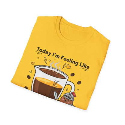 Today I’m Feeling Like 90% Coffee and 10% Courage | Funny Graphic Tee for Coffee Lovers & Morning Warriors
