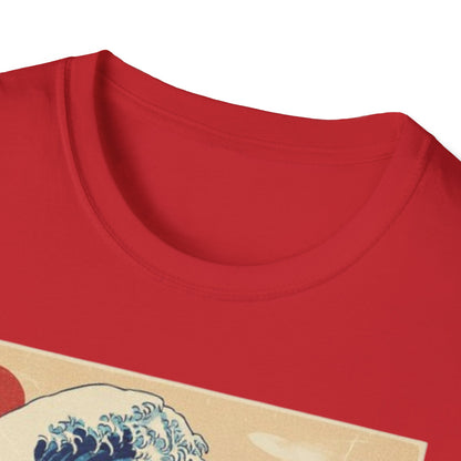 Japanese Ukiyo-e Black Cat Ramen T-Shirt