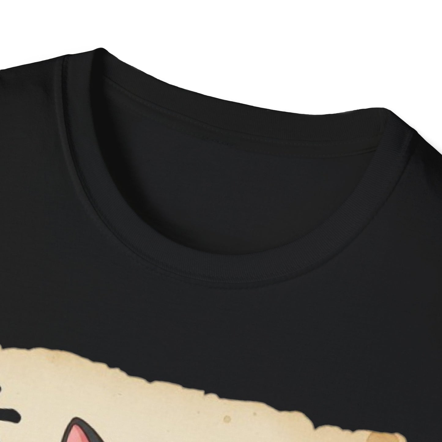 Funny Japanese Anime Kawaii Cat Eating Ramen Graphic T-Shirt