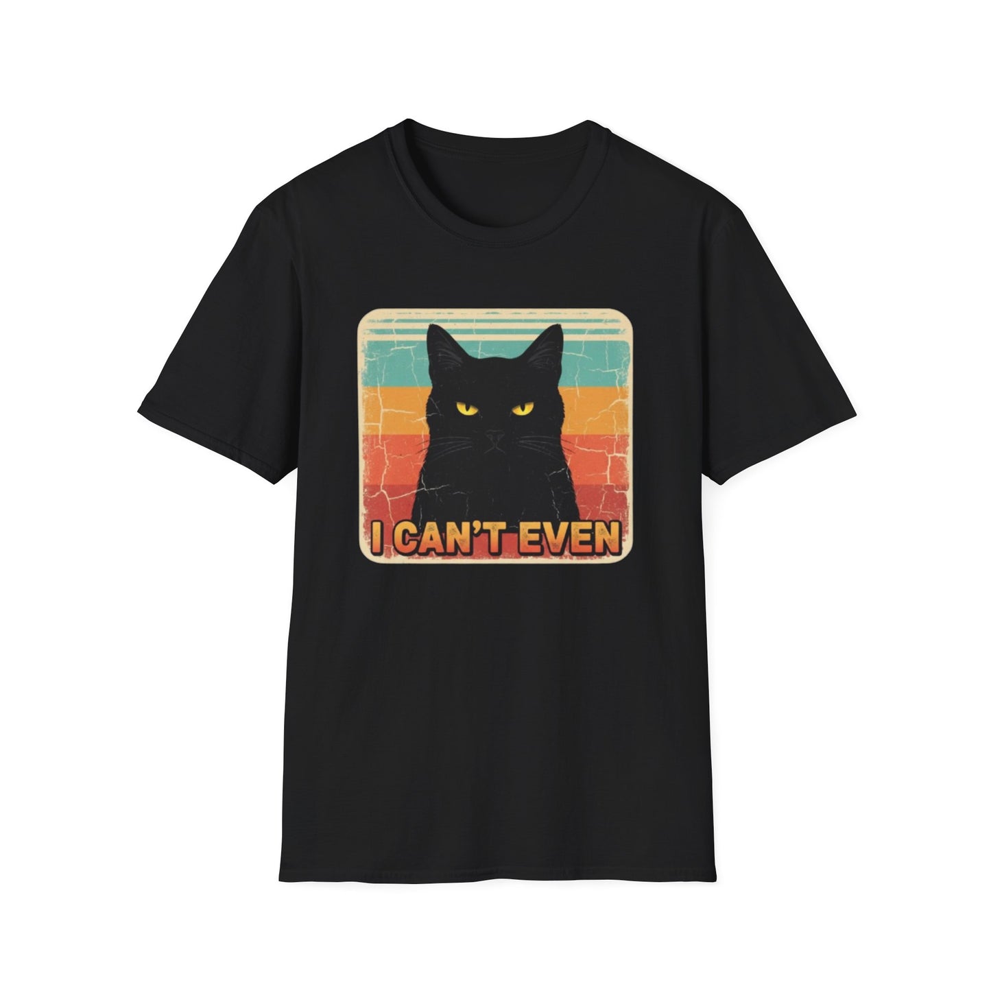"I Can't Even" Black Cat Meme T-Shirt
