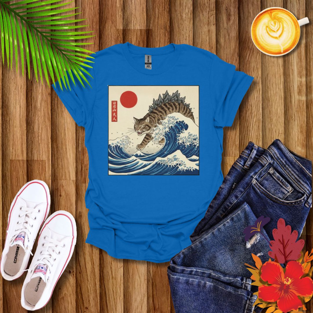 Catzilla Cat Japanese Art T-Shirt