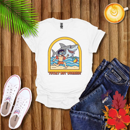 Hilarious Shark Beach Chase T-Shirt
