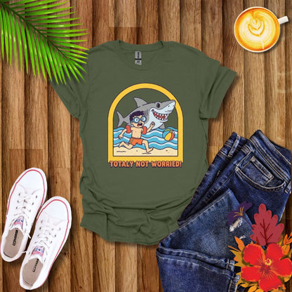 Hilarious Shark Beach Chase T-Shirt