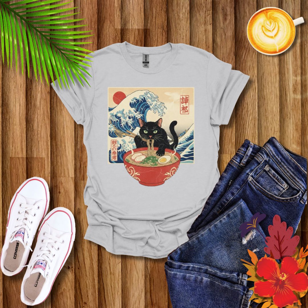Catzilla Cat Japanese Art T-Shirt