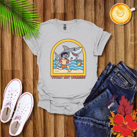 Hilarious Shark Beach Chase T-Shirt